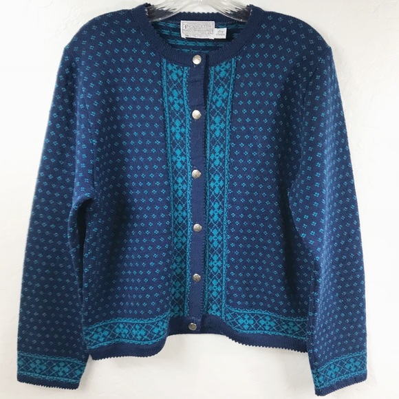 Pendleton Sweaters - Pendleton 100% Virgin Wool Button Down Cardigan